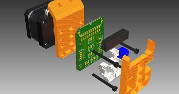 cabeza herramienta tarjeta circuito impreso cazador rapaces 3D modelos impresoras impresora partes actualizaciones extrusora hotend thingiverse nema17 3d print model - Mito3D