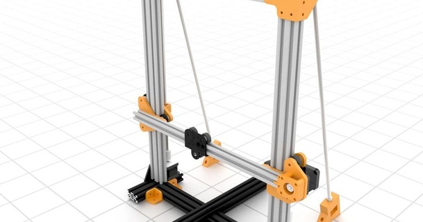 3 wheel carriage ++ raptorhunter 3D Models Printers Other Printer Parts & Upgrades brace tevo cr10 tarantula ender3 3d print model - Mito3D