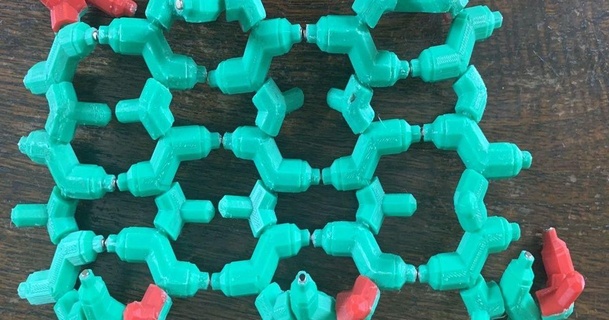 taşınabilir h bonded polipeptit print in place soyguncu 3D modeller öğrenme kimya Biyoloji openscad şeytani protein yapısı 3d print model - Mito3D