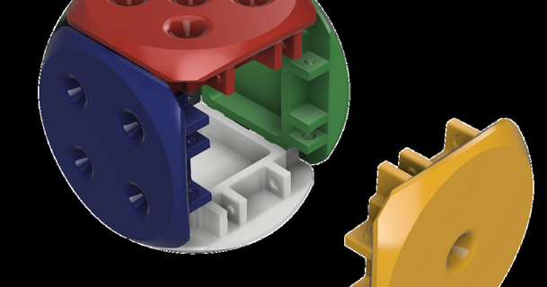 renkli dice taban taşı giuliankol 3D modeller oyuncaklar oyunlar bina kıpır oyuncak zar fidgetcube 3d print model - Mito3D