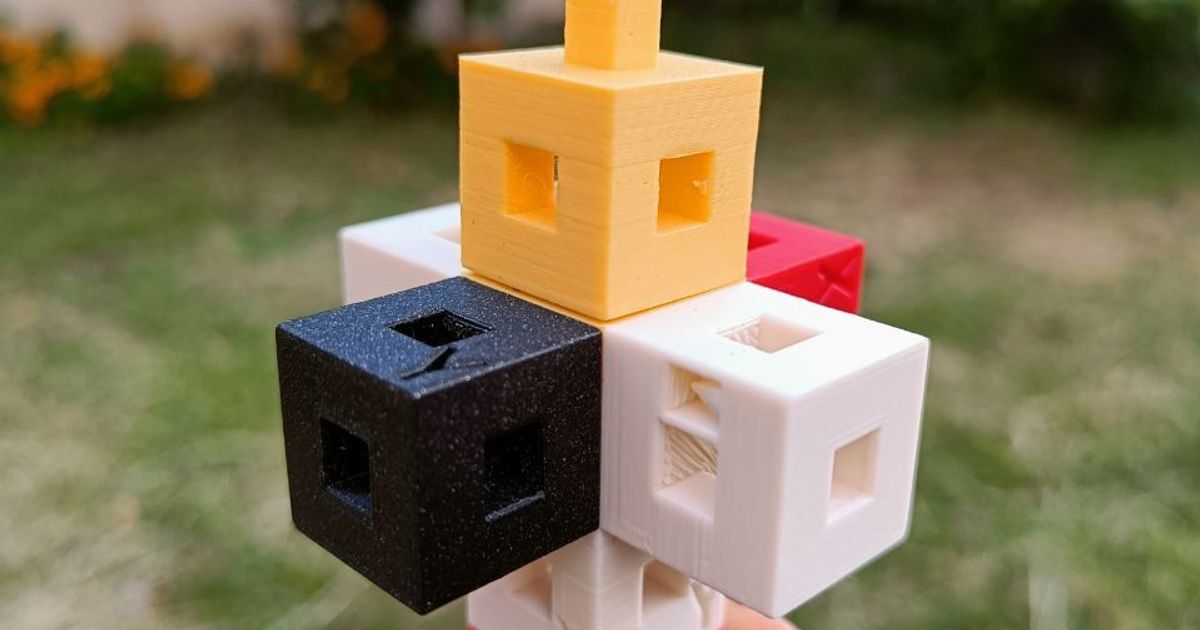 calibration cube & kids counting interlocking block antirez 3D Models Toys Games Building toy 3D print model - Mito3D