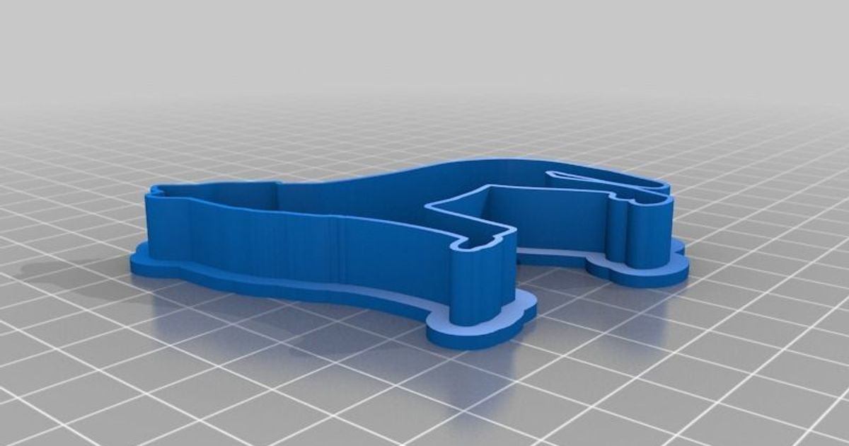 lobo Galleta cortador wolffm 3D modelos casa cocina galletas thingiverse 3D print model - Mito3D