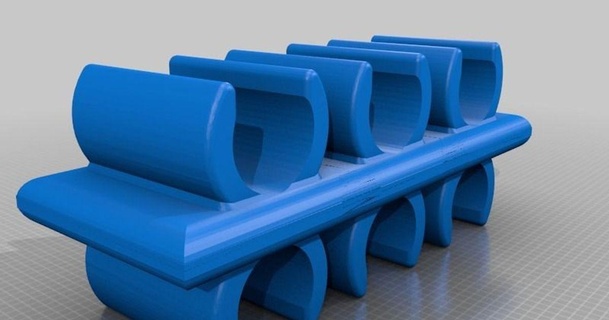 agrafe titulaire soutien 6 crayons bobsleigh 3D modèles Ménage Bureau porte chose universelle 3d print model - Mito3D