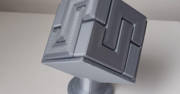 4x4x4 enigma cubo 8 idêntico peças 3dpeter 3D modelos brinquedos jogos quebra cabeças Brain teasers suporte 3d print model - Mito3D