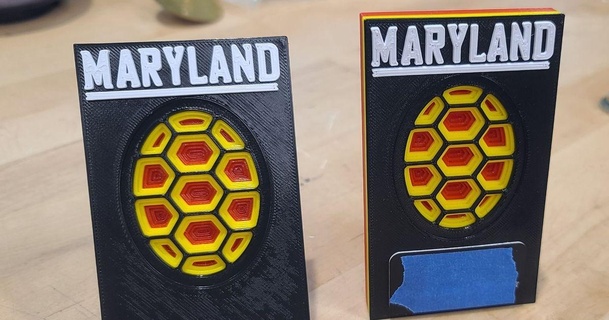 Maryland tortue cadeau assiette dcrispis 3D modèles art conception dessins 3d print model - Mito3D
