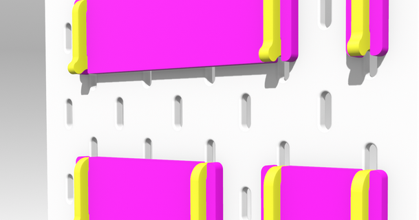 Ikea sk dis güvenli klips sistemi şablon mkingery 3D modeller hobi yapımcılar organizatörler duvara monte adım Skadis 3d print model - Mito3D