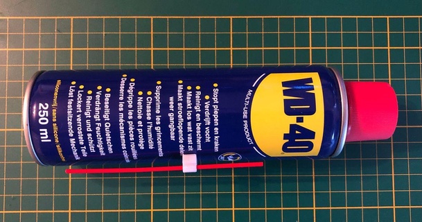 spray straw holder mount - universal magnetic eg wd-40 cans 100mm filament caesar 1111 3D Models Hobby & Makers Tools spraycan spraybottle wd40 wd40straw 3d print model - Mito3D