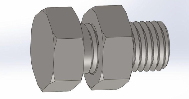 m16x30mm nuez tornillo platas 3D modelos pasatiempo hacedores ideas métrico thingiverse m16 3d print model - Mito3D