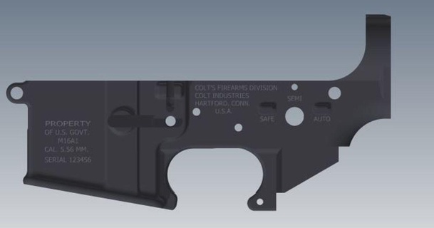 potro m16 platas 3D modelos disfraces accesorios accesorios ar15 rifle thingiverse m16 potro 3d print model - Mito3D
