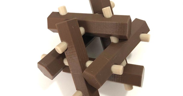 cuco ninho entrelaçado enigma Stewart caixão stc 21 imprimível projeto 3D modelos brinquedos jogos quebra cabeças Brain teasers 3d print model - Mito3D