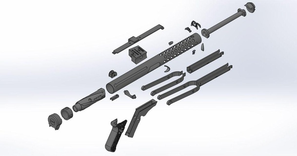 11 blaster anh tubo Construir kit 40mm Barra 10 PVC tk14082 3D modelos fantasias acessórios adereços Guerra Estrelas Stormtrooper smg 3d print model - Mito3D