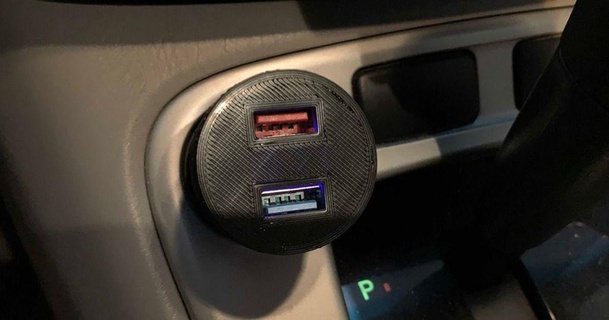 car fm transmitter cover aregularbear 3D Models Hobby & Makers Automotive thingiverse 3d print model - Mito3D