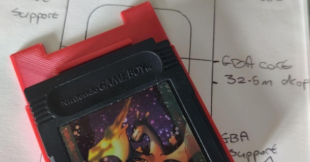 gameboy cassette insert luke 3D Models Gadgets Video Games nintendo retrogaming thingiverse 3d print model - Mito3D