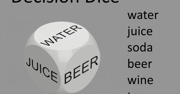 decision dice - beverages seemomster 3D Models Toys & Games Other beer wine drinks tea 3d print model - Mito3D