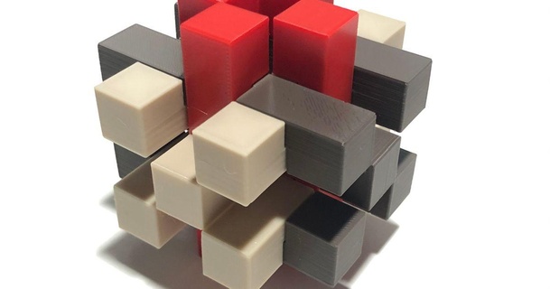 Quadrat Knoten Plus 2 Verriegelung Rätsel Stewart Sarg stc 9 57 druckbar Puzzle Projekt 3D Modelle Spielzeuge Spiele Brain teasers 3d print model - Mito3D