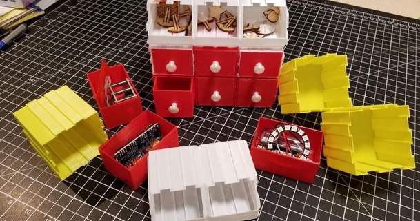 parametric dovetail organizer boxes bins drawers vase mode prints tree house 3D Models Household Other House Equipment box bin thingiverse 3d print model - Mito3D