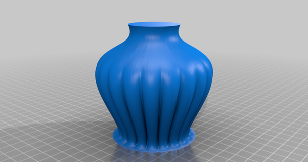corto ondulato vaso eclissato 3D Modelli domestico all'aperto giardino vasemode thingiverse 3d print model - Mito3D