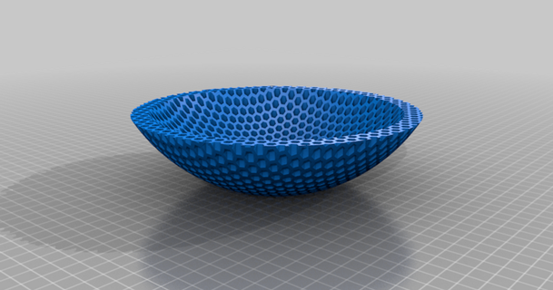 honeycomb bowl plus others different shaped holes shmoee 3D Models Household Kitchen thingiverse 3d print model - Mito3D
