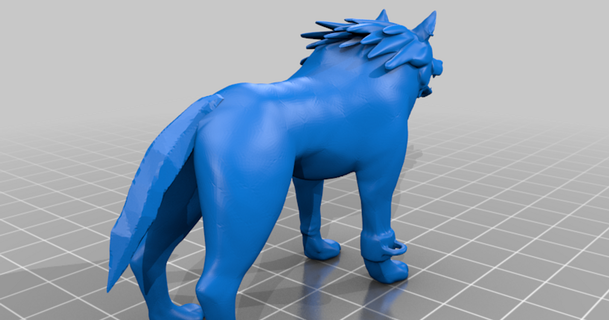 wolf link smooth tail fixed shmoee 3D Models Art & Design Sculptures thingiverse 3d print model - Mito3D