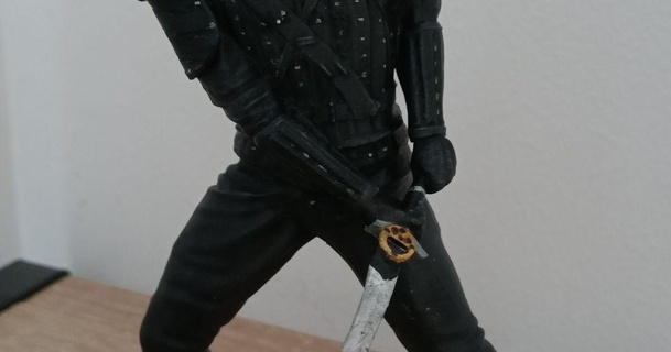 witcher Gerald banca nero 3D Modelli giocattoli Giochi azione figure statue 3d print model - Mito3D