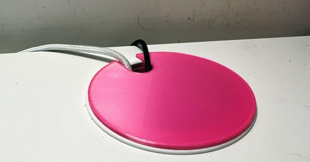 ikea micke table hole cover cable management downtimefun 3D Models Household Office cableguide 3d print model - Mito3D