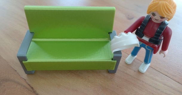 playmobil sofá logan 3D modelos brinquedos jogos 3d print model - Mito3D