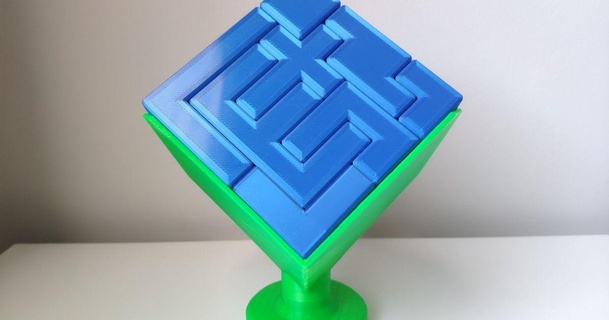 7x7x7 enigma cubo 3 camadas 3dpeter 3D modelos brinquedos jogos quebra cabeças Brain teasers suporte 3d print model - Mito3D