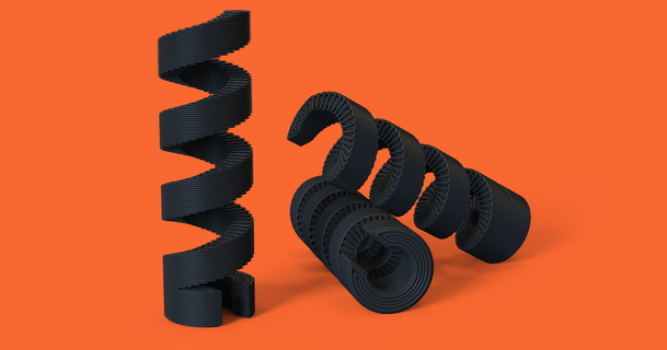 Spiral Tube Kabel Schutz Astrophie 3D Modelle Hobby Macher Veranstalter parametrisch Apfel iPhone Blitz 3d print model - Mito3D