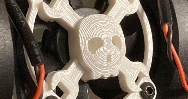 hackaday 3d cranio 40mm fan copertina guaina jrt3d 3D Modelli stampanti stampante parti aggiornamenti giro 3d print model - Mito3D
