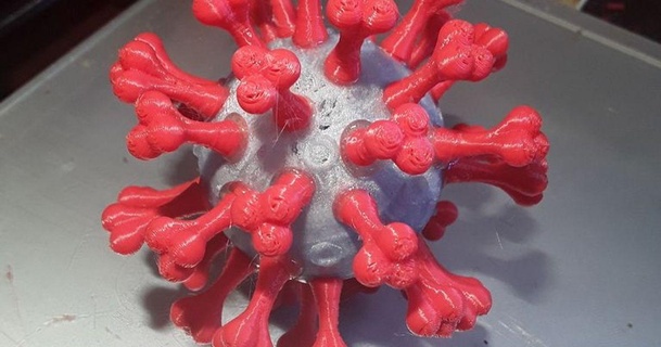 almak korona virüs covid 2019 kolay Yazdır destekler montaj gereklidir hal 9000 3D modeller öğrenme kimya Biyoloji şeytani 3d print model - Mito3D