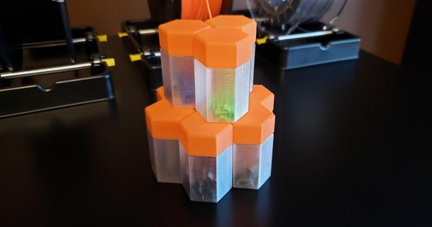 envase florero entusiasta 3D modelos pasatiempo hacedores organizadores hexágono 3d print model - Mito3D