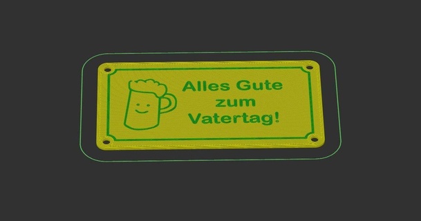 schild vatertag 2mars 3D Modelle Kunst Design Designs 3d print model - Mito3D