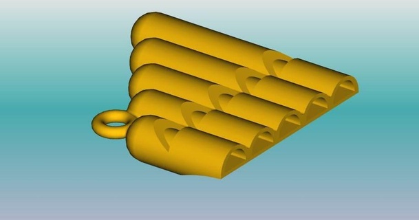 mini panfl te schl sselanh dedo jomecanico 3D modelos artilugio Schluesselanhaenger panfloete 3d print model - Mito3D