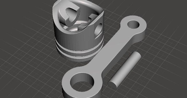 piston keyfob midvale 3D Models Hobby & Makers Automotive keyring 3d print model - Mito3D