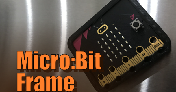 Mikrobit v2 Clip Rahmen point3333 3D Modelle Hobby Macher Elektronik openscad BBC Micro Bit 3d print model - Mito3D