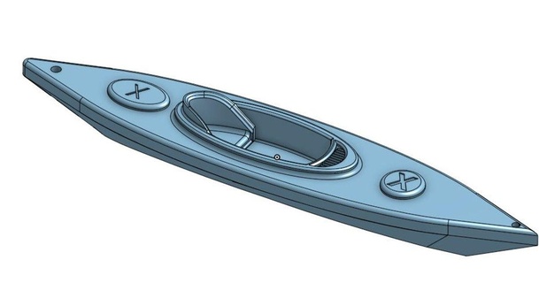 kayak keychain cclontz  3D Models  Toys & Games  Vehicles keychain kayak  3d print model - Mito3D