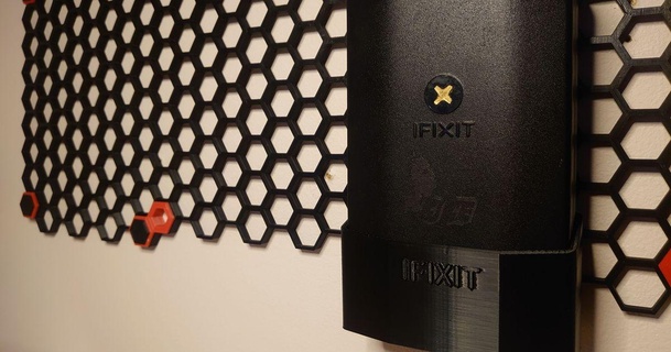 ifixit mako driver kit holder honeycomb storage wall johnd920 3D Models Art & Design Wall-mounted 3d print model - Mito3D