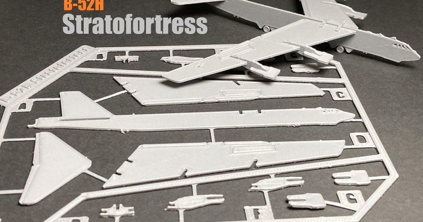b 52 estratofortress equipo tarjeta Fantasma fabuloso 3D modelos pasatiempo hacedores ideas montaje avión aeronave fácil 3d print model - Mito3D