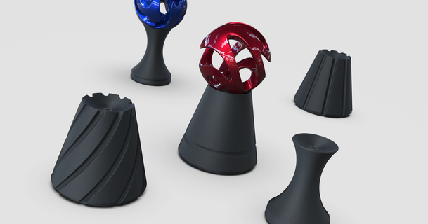 resumo arte carrinhos 1 the3designer 3D modelos Projeto designs suporte ficar pé monte abstrata 3d print model - Mito3D