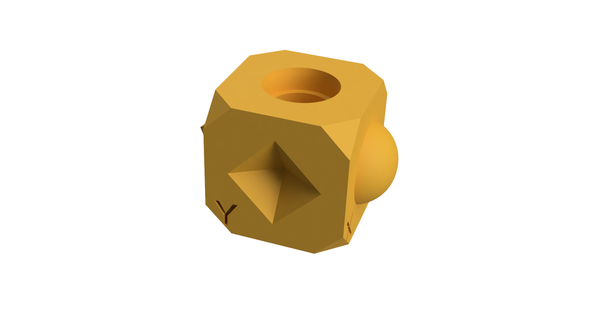 zaribo test cubo 3D Modelli stampanti prusa calibrazione testprint 3d print model - Mito3D