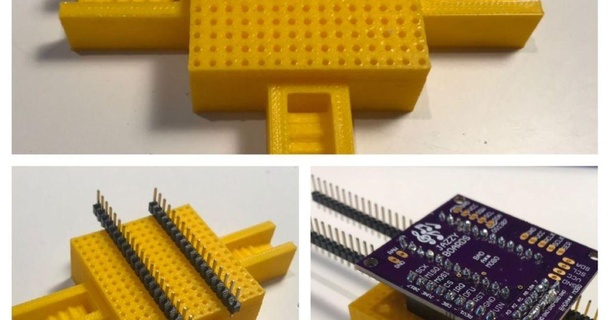 tablero circuitos soldadura plantilla jazzychad 3D modelos pasatiempo hacedores electrónica thingiverse 3d print model - Mito3D