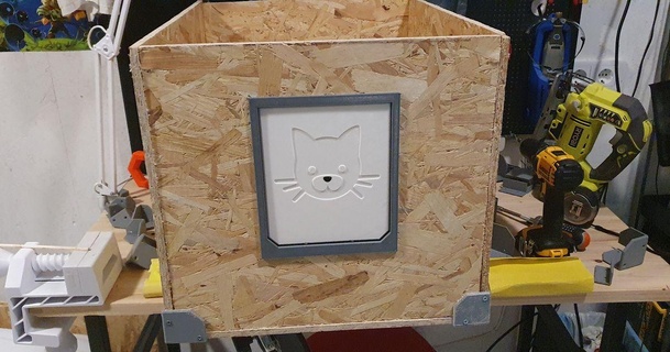 gatto Casa porta zirfox 3D Modelli domestico animali domestici 3d print model - Mito3D