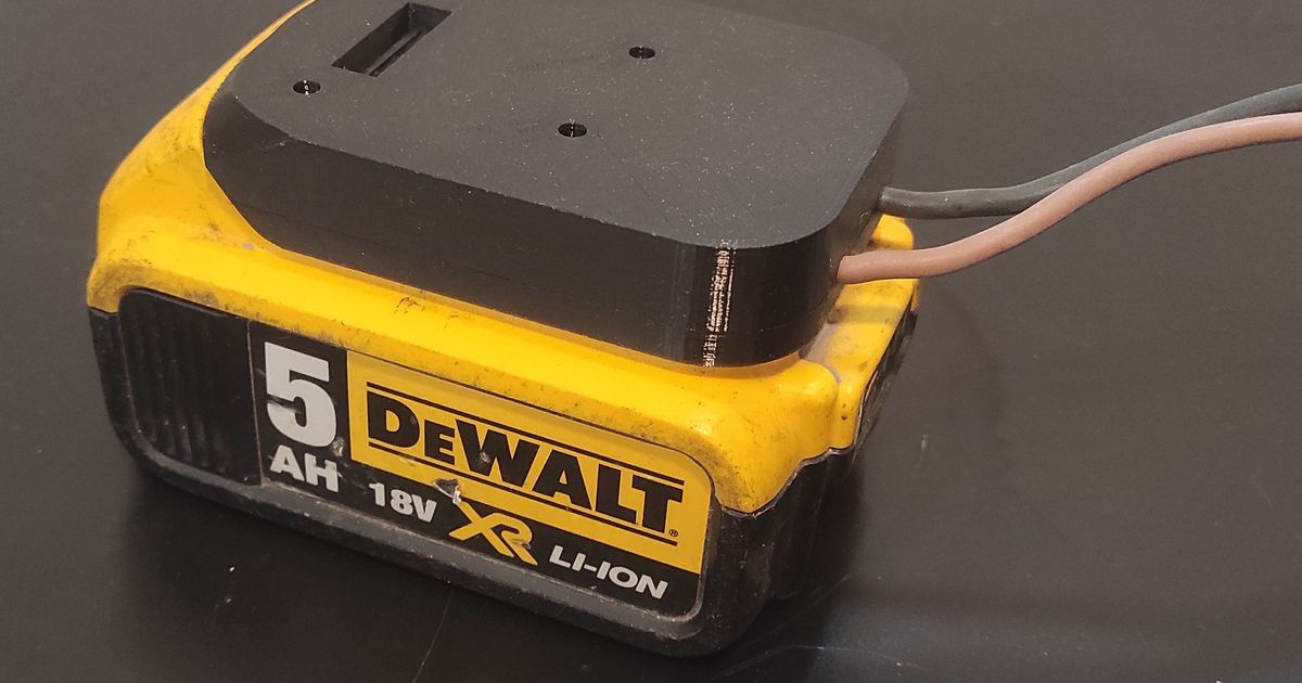 Dewalt bateria adaptador jankiel 3D modelos passatempo fabricantes eletrônicos 3D print model - Mito3D