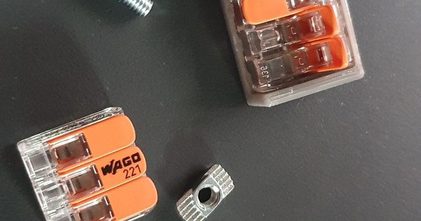 monte 3 way wago 221 conectores ben 3D modelos passatempo fabricantes eletrônicos Van campista wago221 bulli 3d print model - Mito3D