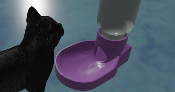 Katze Hund Keks + Wasser Spender Phunxter 3D Modelle Welt scannt Tiere thingiverse Haustiere Katzenfutter Hundefutter 3d print model - Mito3D