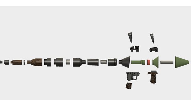 vierzehn Bazooka sci3d 3D Modelle Kostüme Zubehör Cosplay Allgemeines Spielzeug Modell Gewehr 3d print model - Mito3D