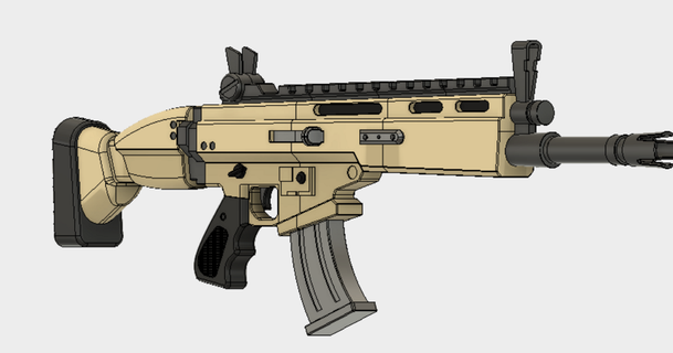 fortnite asalto rifle sci3d 3D modelos disfraces accesorios cosplay general juguete modelo armas 3d print model - Mito3D