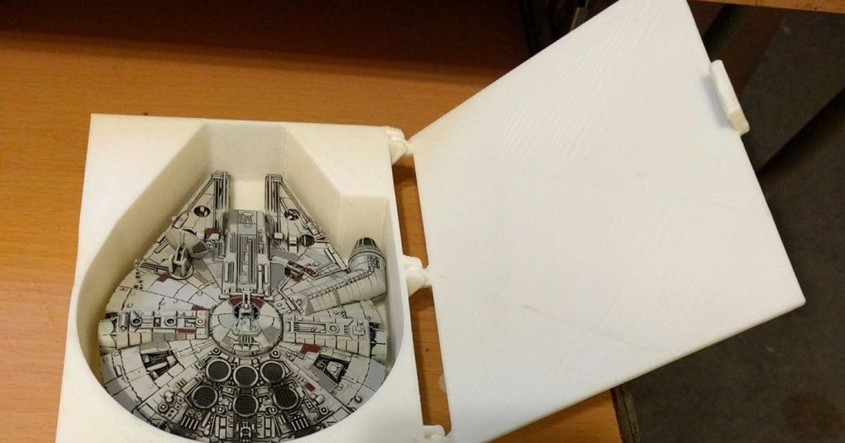 millennium falcon box x-wing miniatures game alluvian 3D Models Toys & Games Board xwing boardgame thingiverse milleniumfalcon 3D print model - Mito3D