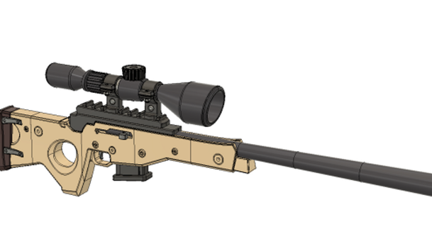 fortnite sniper rifle sci3d 3D Models Costumes & Accessories Cosplay in general toy model gun scope 3d print model - Mito3D