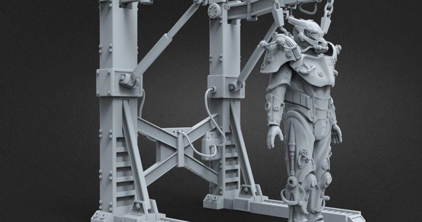 Tomber tesla Puissance armure sci3d 3D modèles art conception sculptures jouet modèle scultpure 3d print model - Mito3D